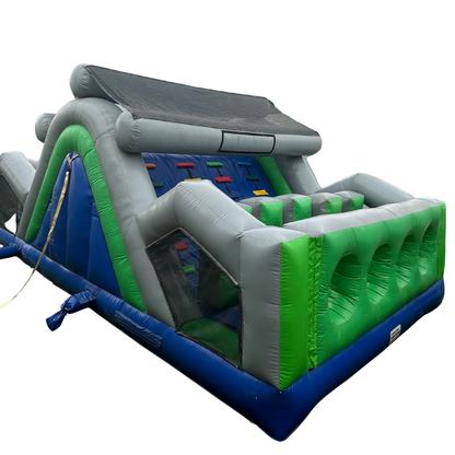 Four Lines Run Obstacle Course