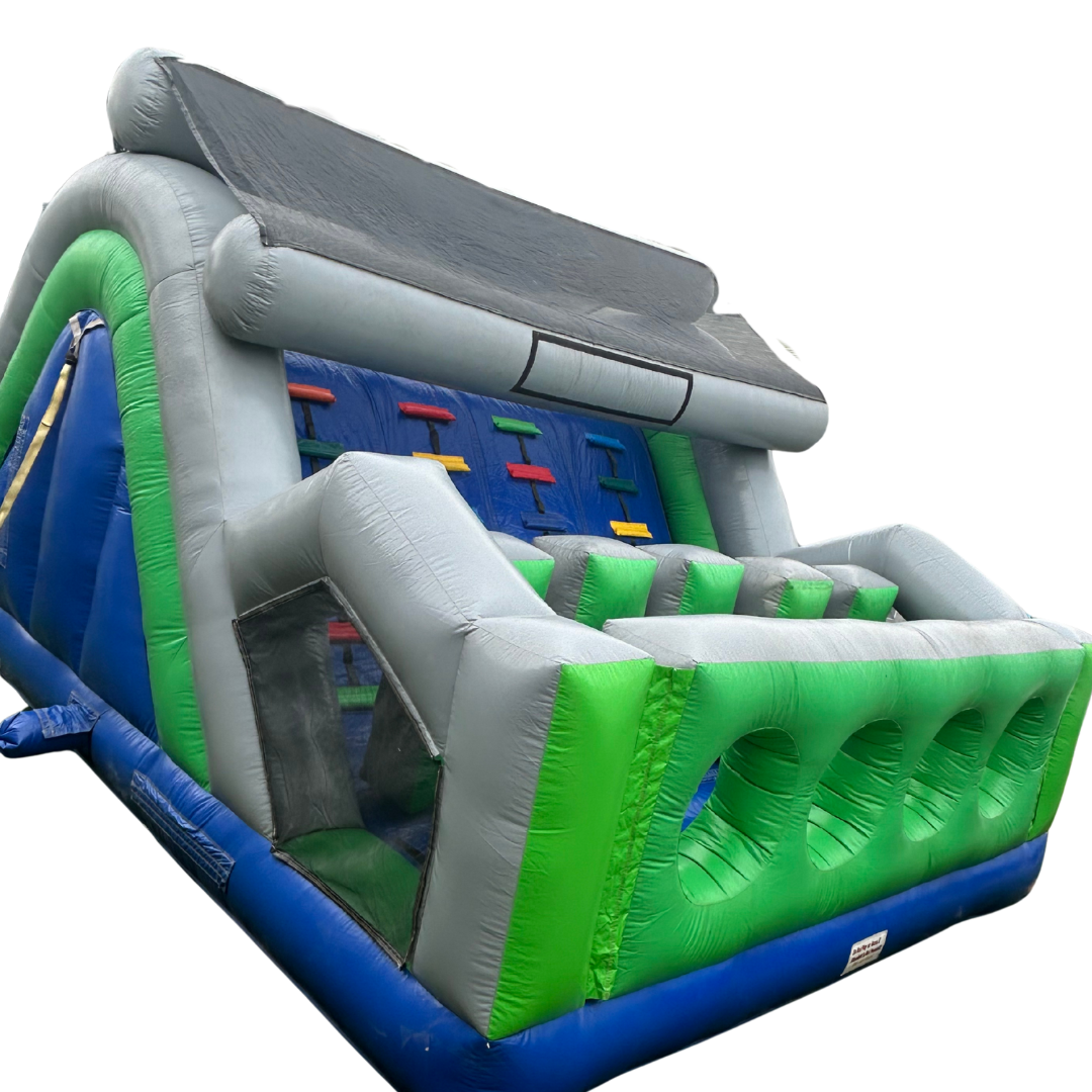 Four Lines Run Obstacle Course