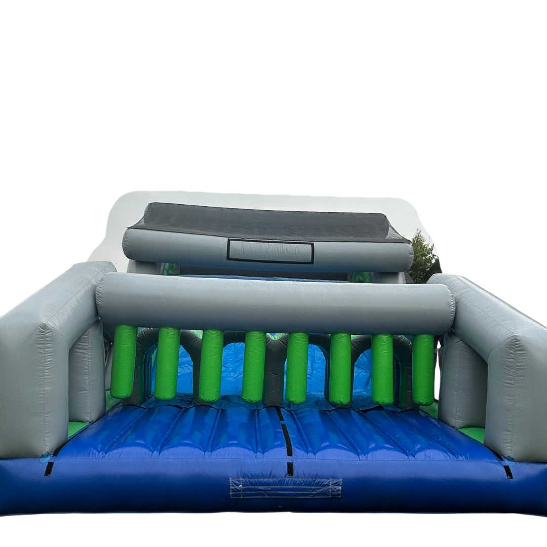 Four Lines Run Obstacle Course