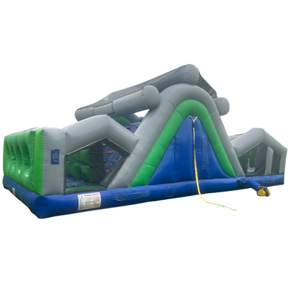 Four Lines Run Obstacle Course